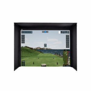 diy golf screen with projected image